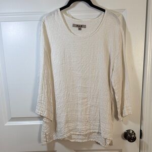 Flax Women's Ivory Tunic Top